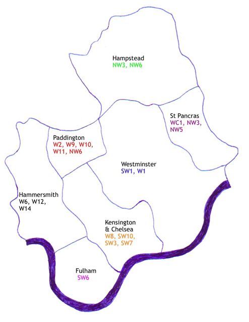 London North West County Map